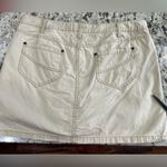 Faded Glory  Vintage Stylish Cream Mini Skirt with Zipper Details built in shorts Photo 1