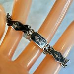 Vintage 1960s Siam Sterling Niello Bracelet Silver Photo 3