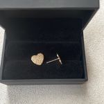 Heart shaped glitter studs Gold Photo 4