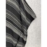 Ann Taylor  Women's Cover Up Black One Size Striped Short Sleeve Boho Fringe Ends Photo 6