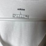 Adidas Womens Gold Foil Graphic White Short Sleeve Tee Sz L Photo 3