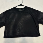 Forever 21  Mesh Black Short sleeve Top Size S Photo 0