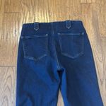 EXPRESS 70’s flare high rise dark wash jeans front zipper 8 Photo 9