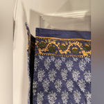 Abercrombie & Fitch  Size M Blue Floral Boho Maxi Skirt Drawstring Waist Cotton Photo 3