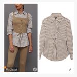 Carbon38 Twisted Tunic Shirt Striped Size XS Photo 2