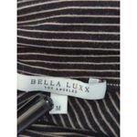 Anthropologie Bella Luxx Black Stripe Jersey Foldover Maxi Skirt Size M Photo 7