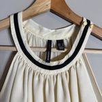 Mango Sleeveless Tennis Cocktail Mini Dress Women's 4 Ivory Chiffon Fit & Flare Photo 6