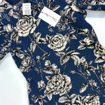 Oscar de la Renta Rose Printed Jacquard Dress Indigo White Medium NWT 25SN112DRJ Photo 7