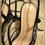 Bamboo  Black Strappy Heels Photo 5