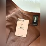 NWT PINSY Vegan Leather High Neck Shapewear Bodysuit Brown Leather Size XL Photo 6