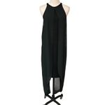 Venus  Women's Sleeveless Sheer Casual Trendy High Low Hem Dress Black Size 10 Photo 2