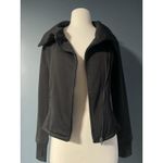 Head  Gray Soft Shell Diagonal Zip Jacket Front Pockets Womens Small Flare Collar Photo 1