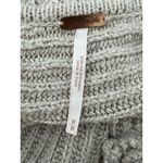 Free People Sweater Top Size M Beige Hi Low Hem V Neck Chunky Knit Cropped Top Photo 7