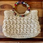 Cappelli Woven Straw Bag With Jeweled Handles Photo 2