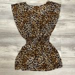 Smart & Sexy swim Tan, Brown & Black Leopard Print Sheer Bathing Suit Wrap S/M Photo 5