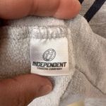 Oxford Pennant Crewneck Sweatshirt, Cropped, Gray and Navy. Buffalo, NY Photo 3