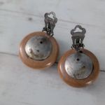 Vintage Clip On Earrings Shades of Brown Large Chunky Statement Photo 5