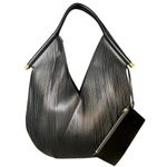 Donna Karan  Laser Cut Oversized Hobo Baldwin Shoulder Bag w/ Matching Pochette Photo 1