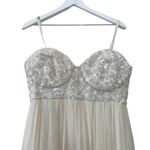 BHLDN Rachel Gilbert Sequined Silk Wedding Gown Size 6 Photo 3