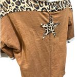 Boutique Oversized Raglan Star Patch Cotton Top w Lace  Photo 4