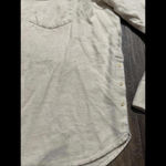 Madewell  Cotton Ivory Button Quiet Luxury Double Pocket Womens Work Shirt Medium Photo 4