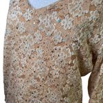 VTG Y2K Lace Sparkle 3/4 Sleeve V Photo 4