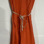 Covington Orange Midi Dress with White Stripes Women’s Size 10 Photo 0