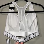 Adidas  large D-DD womens white sports bra medium support training removable cups Photo 3