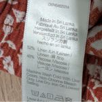 Madewell Shorts M Medium Linen Blend Rust Orange Leaf Floral Print Terracotta Photo 2