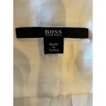 Boss Hugo Boss Shirt Women XL White Crinkled Satin Button Front Blouse Luxury Photo 7
