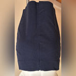 Cynthia Rowley Dark Blue White Poke Dote Mini Pencil Skirt Closure Zip In Back. Photo 5