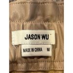 Jason Wu  Medium Vegan Leather Tan Wrap Mini Skirt Photo 5