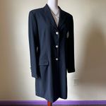 Ralph Lauren 90s Vintage Lauren‎  Black Wool Crest Blazer Button Down Women's 12 Photo 12