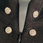 St. John Evening Basics Black Knit Dress Size M /8 with Silvertone Buttons Photo 10