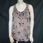 Covington Gray & Purple Floral Tank Top (M) Photo 1