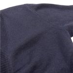 Eileen Fisher 100% Merino Wool Draped Open Front Knit Cardigan Sweater Dark Blue Photo 3