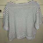 Madewell NWT Lily Embroidered Boxy Knit Tee in Stripe size medium Photo 2