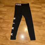 Victoria's Secret PINK Women's Yoga Pants Gray Burgundy Waist Size Medium Photo 2