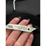 ZARA  Black Satin Button Down Long Sleeve Shirt Photo 2