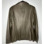 Harold's Leather Blazer Women's Size 8 Chocolate Brown Soft Jacket Photo 2