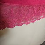 Soft Surroundings  Size Medium Hot Pink Long Nighty Stretchy Tank Lace Sleep Dres Photo 2
