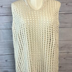Nicole Miller Knit Beige Sleeveless Hoodie Artelier  XL Photo 0