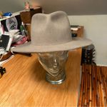 Wide Brim Fedora Hat Womens Beige Taupe Style Fashion Dressy Church Tan Photo 2