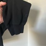 Fabletics Black Cropped Fleece Hoodie Raw Hemline Photo 5