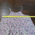 Free People  white, pink & gray lace pleated floral tank top size M Photo 9