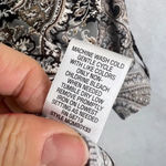 Studio Works Geometric Paisley Button Front Long Sleeve Blouse Size MD Photo 7