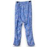 Jessica London  plus size women’s 20w blue paisley linen pants elastic waistband Photo 9
