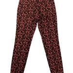 Soft Surroundings Ultimate High Rise Leopard Skinny Ankle Jeans Red Size 6 NEW Photo 5