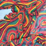 Truth NYC  tie dye 70s inspiredd swirl long sleeve short blouse ruffle detail sm Photo 2