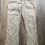 The North Face  Linen Striped Mid Rise Cream Tan Hiking Pants 10 Gorpcore Granola Photo 0